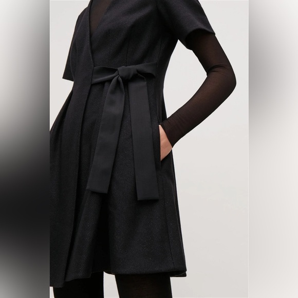 COS Tie-Up Wool Wrap Dress - Picture 3 of 13